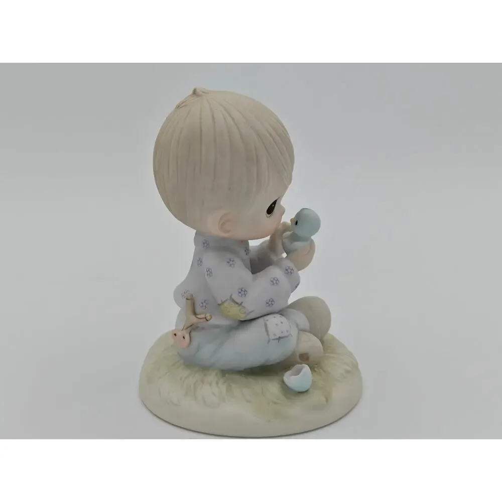 Precious Moments E 7156 R I Believe In Miracles Enesco Porcelain Figurine 1981